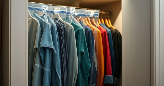 Saco Zip Lock para Roupas: Organize e Proteja Seus Pertences