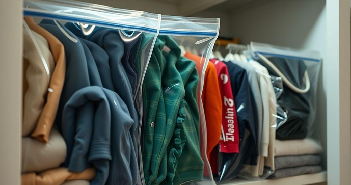 Saco plástico zip para roupas é a solução ideal para organização e proteção