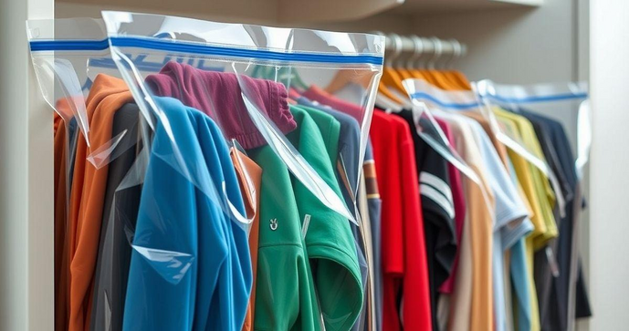 Sacos de plásticos zip para roupas garantem proteção e organização