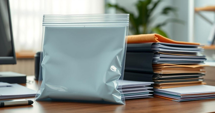 Sacos liso zip lock de documentos: a solução ideal para organização
